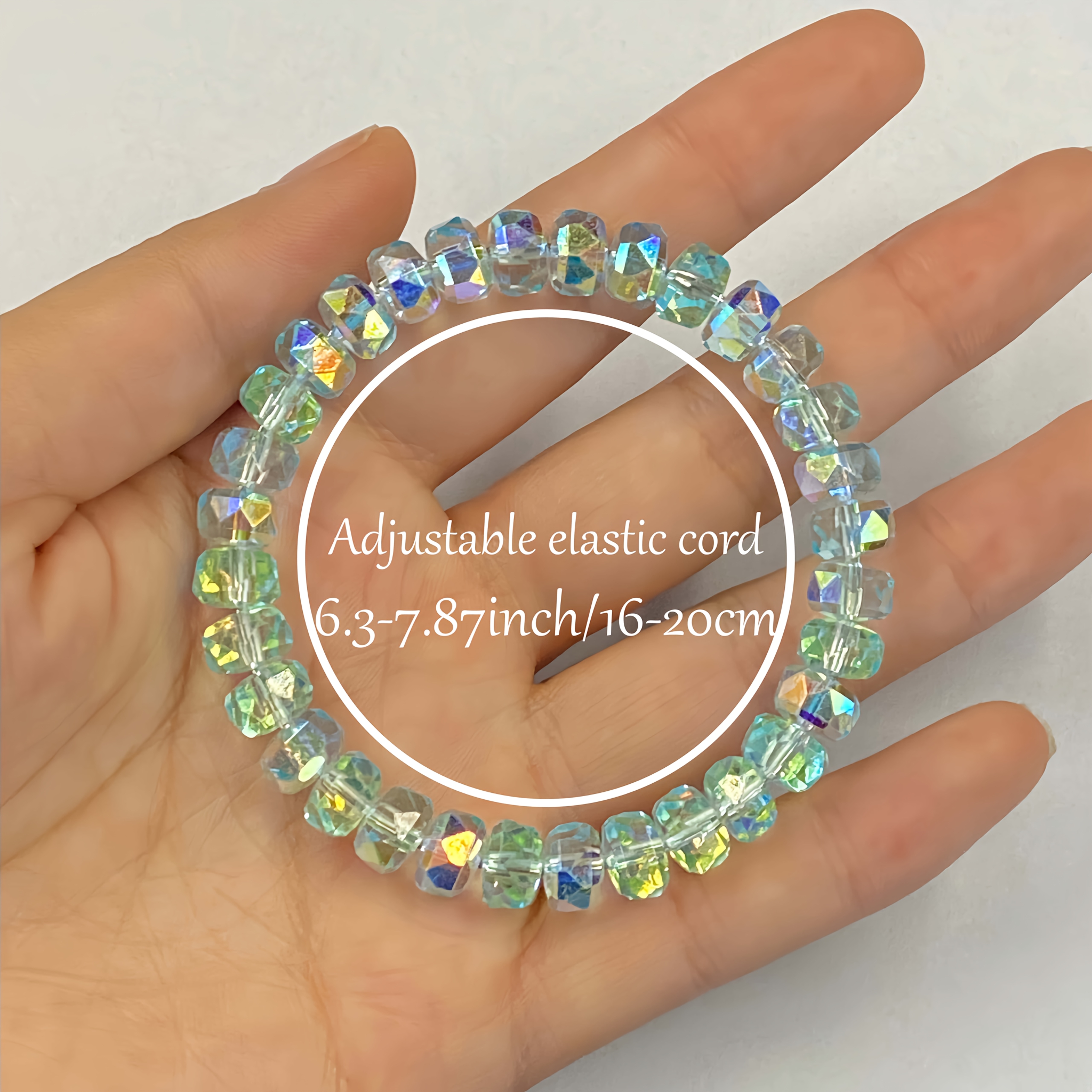 Women's Iridescent Sea Blue Bangle, Easy Luxury